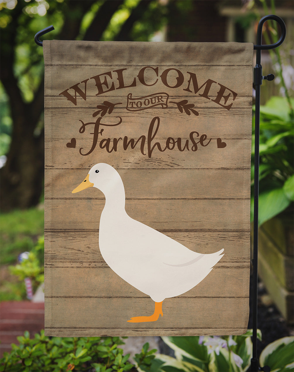 American Pekin Duck Welcome Garden Flag – Decorative Outdoor Yard Flag CK6804GF