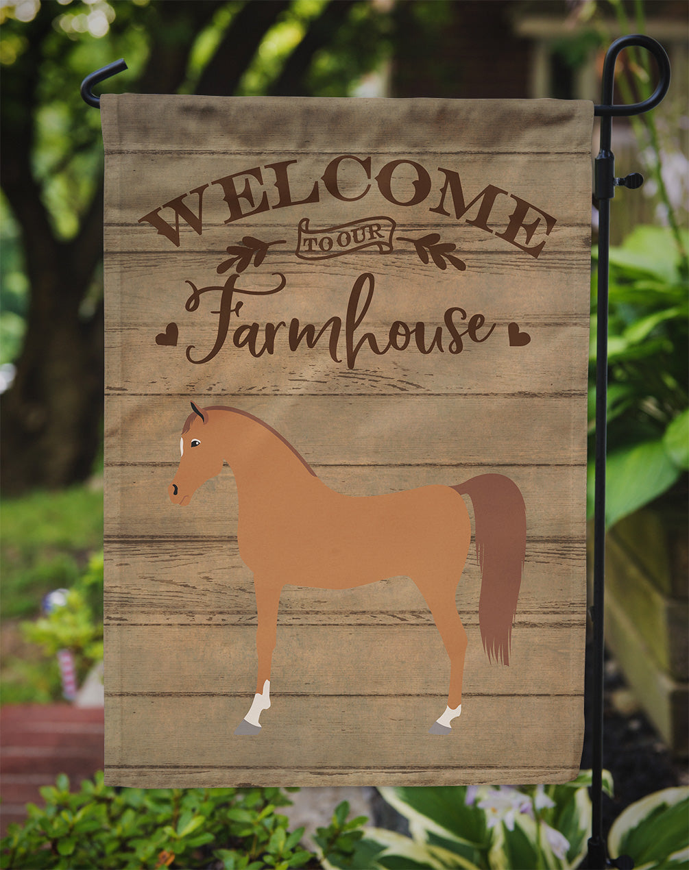 Arabian Horse Welcome Garden Flag – Decorative Outdoor Yard Flag CK6855GF