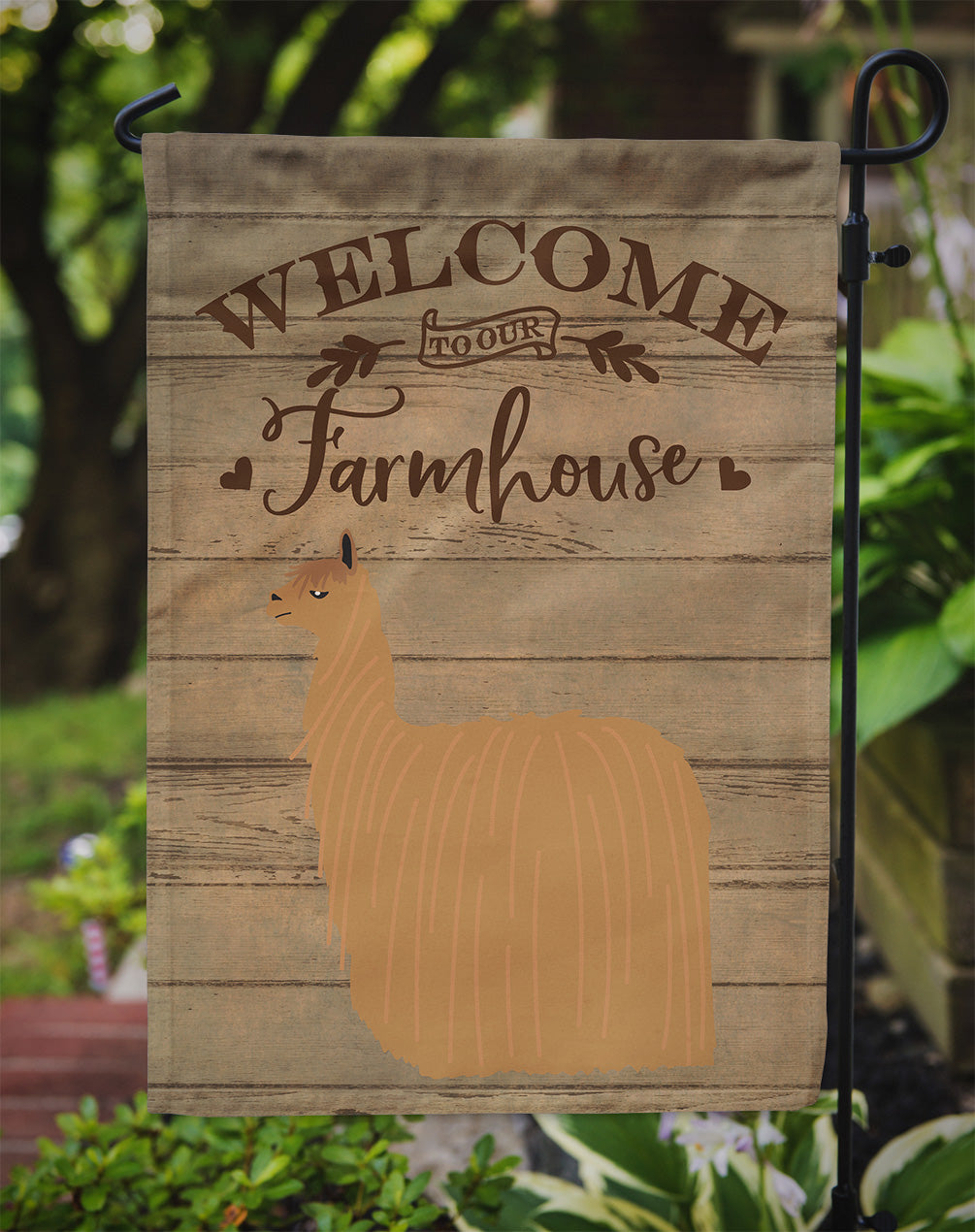 Alpaca Suri Welcome Garden Flag – Decorative Outdoor Yard Flag CK6864GF