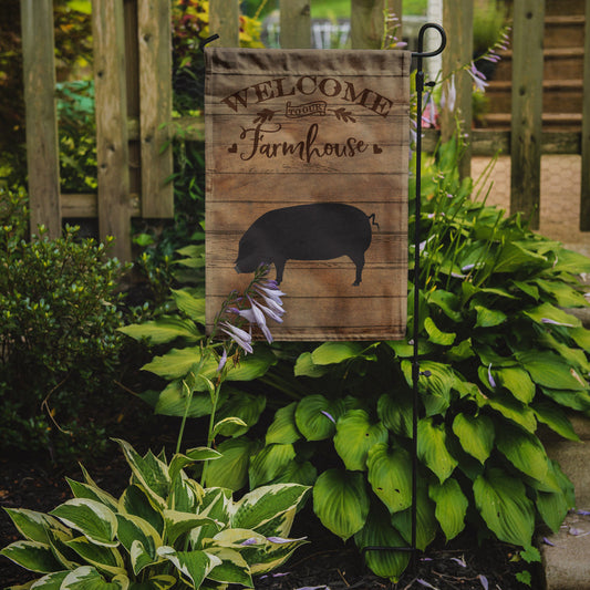 Devon Large Black Pig Welcome Garden Flag – Decorative Outdoor Yard Flag CK6875GF