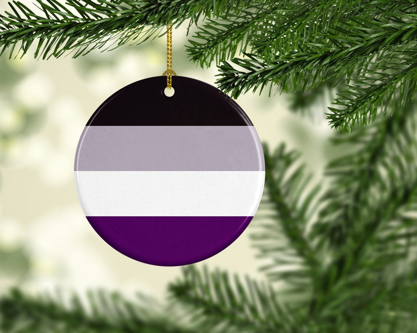 Asexual Pride Ceramic Ornament