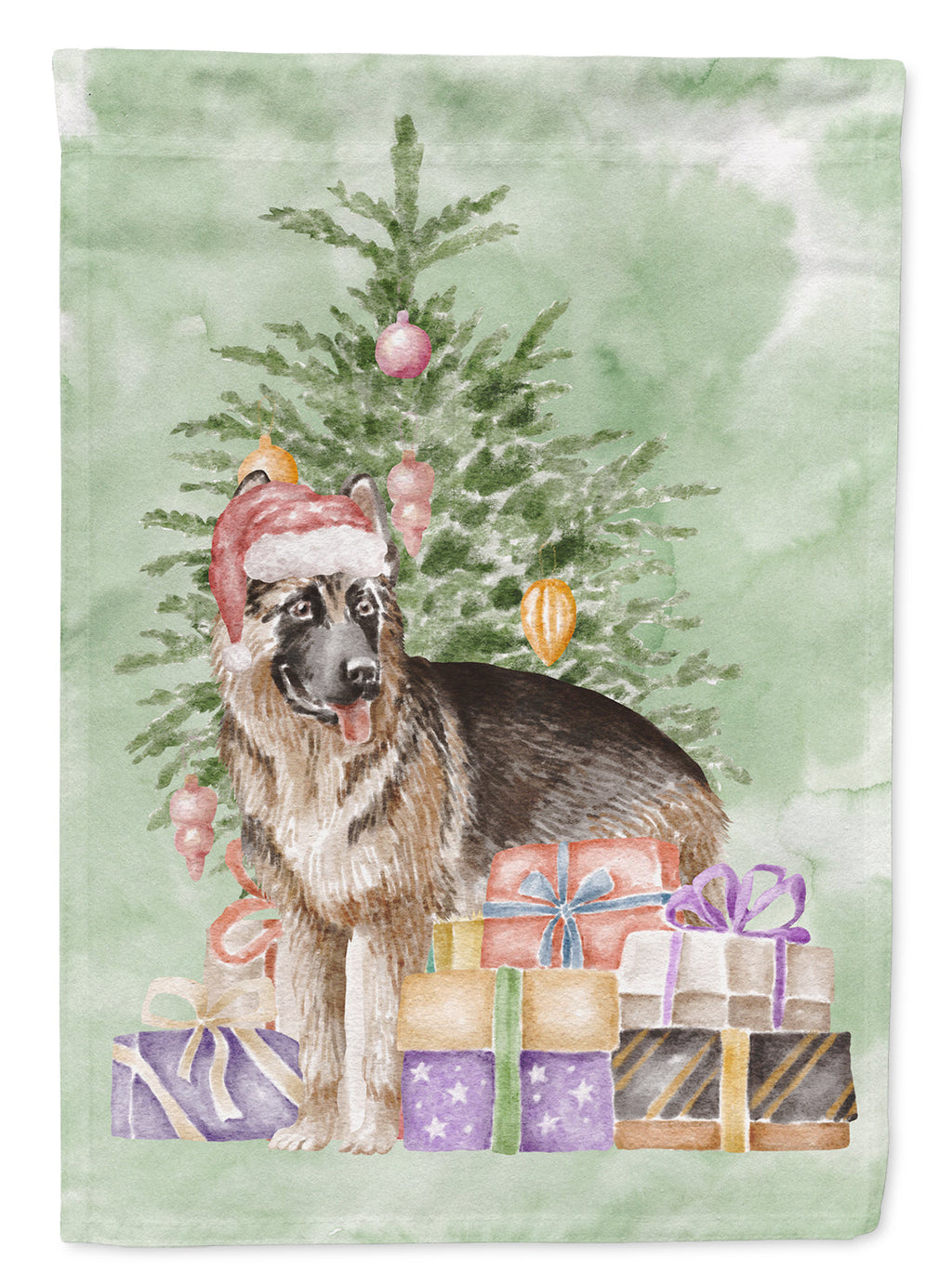 Christmas German Shepherd Garden Flag – Decorative Outdoor Yard Flag