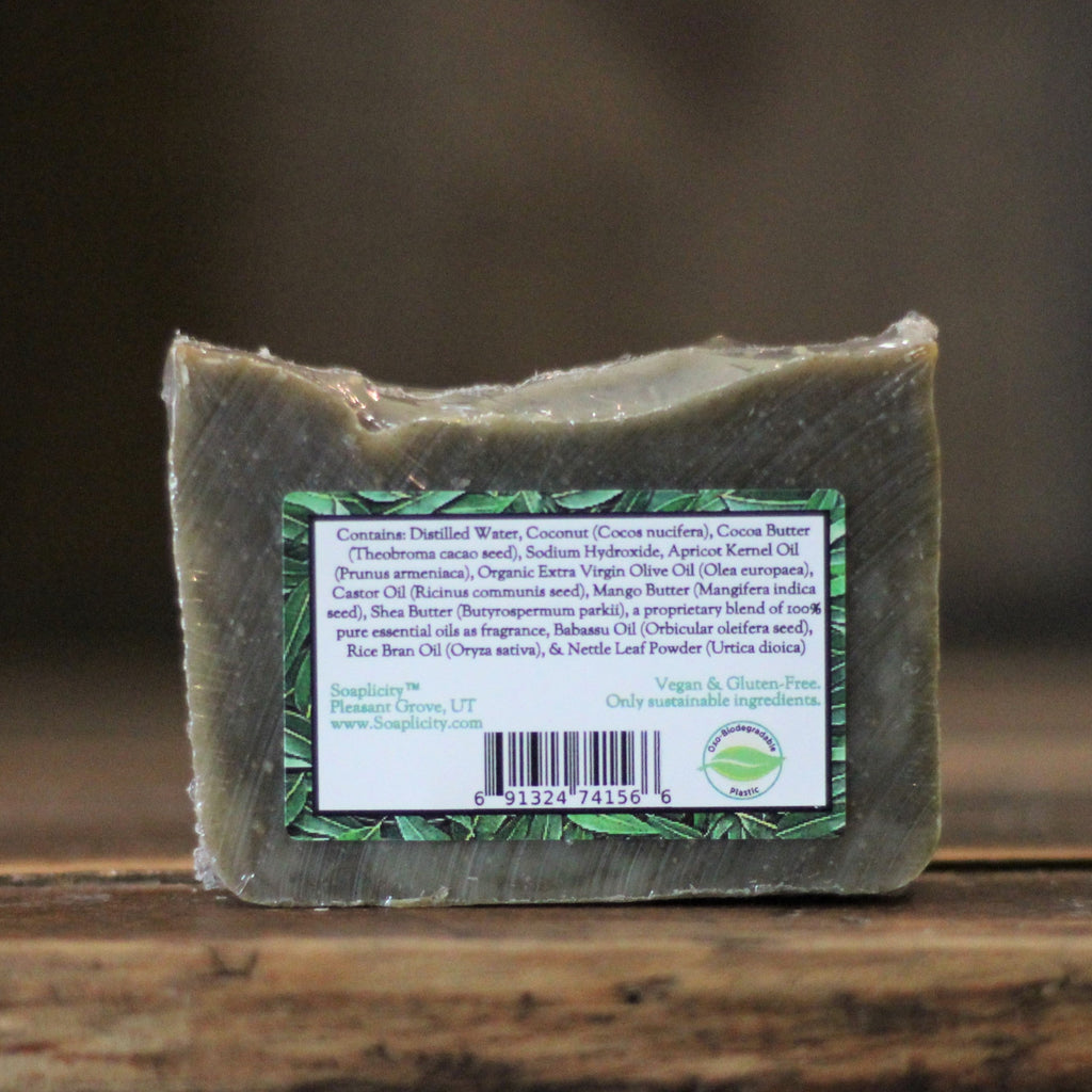 Just Breathe Soap Bar with Cornmint, Tea Tree, & Eucalyptus