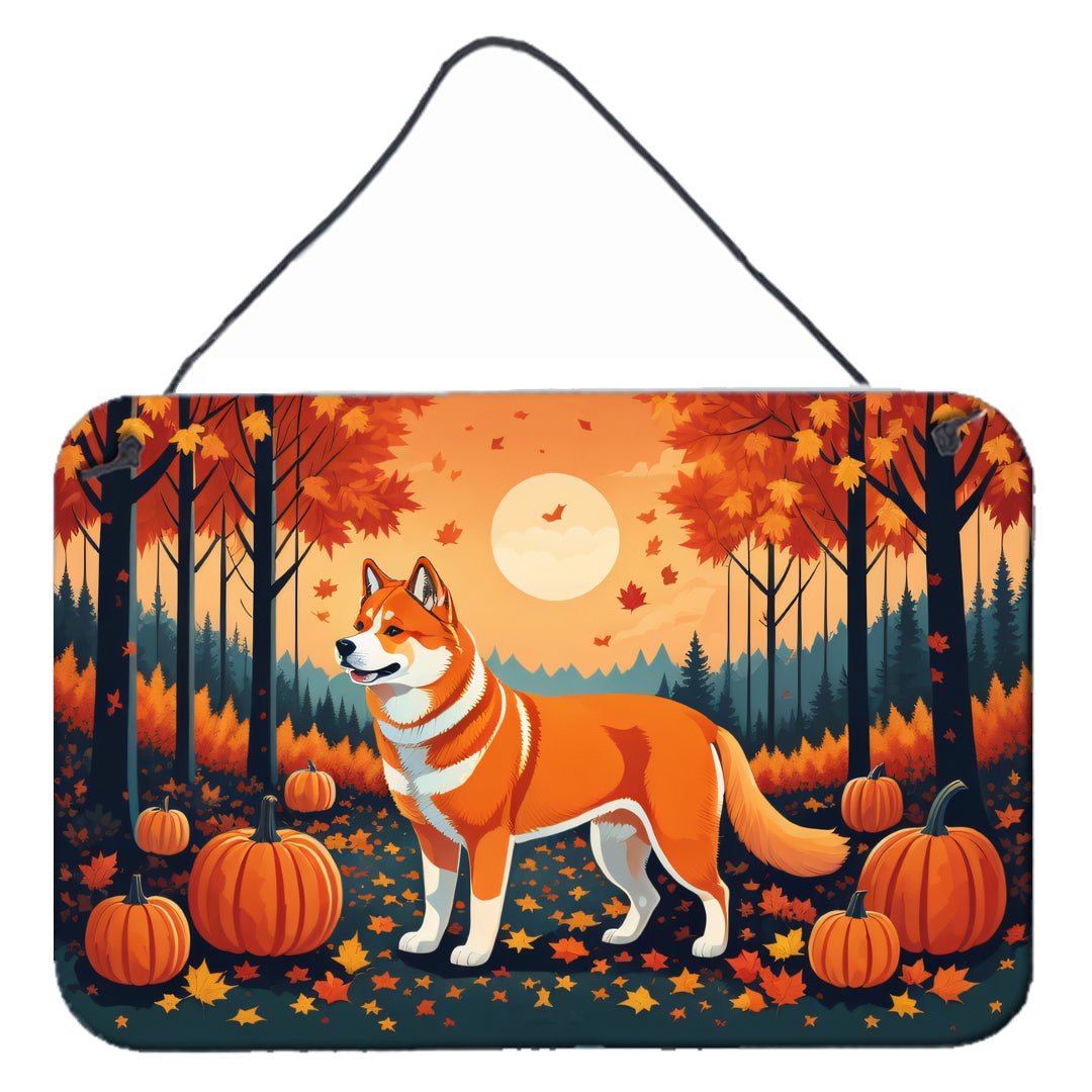 Akita Fall Wall or Door Hanging Prints
