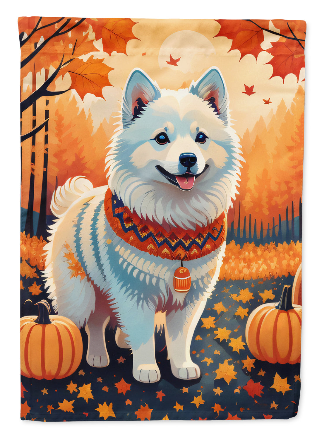 American Eskimo Fall House Flag