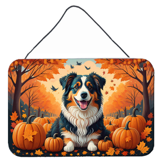 Australian Shepherd Terrier Fall Wall or Door Hanging Prints