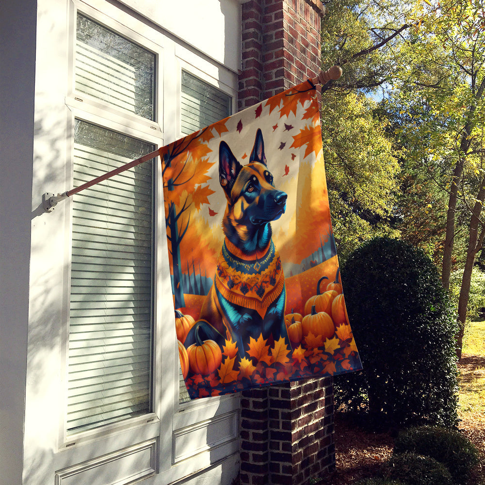 Belgian Malinois Fall House Flag