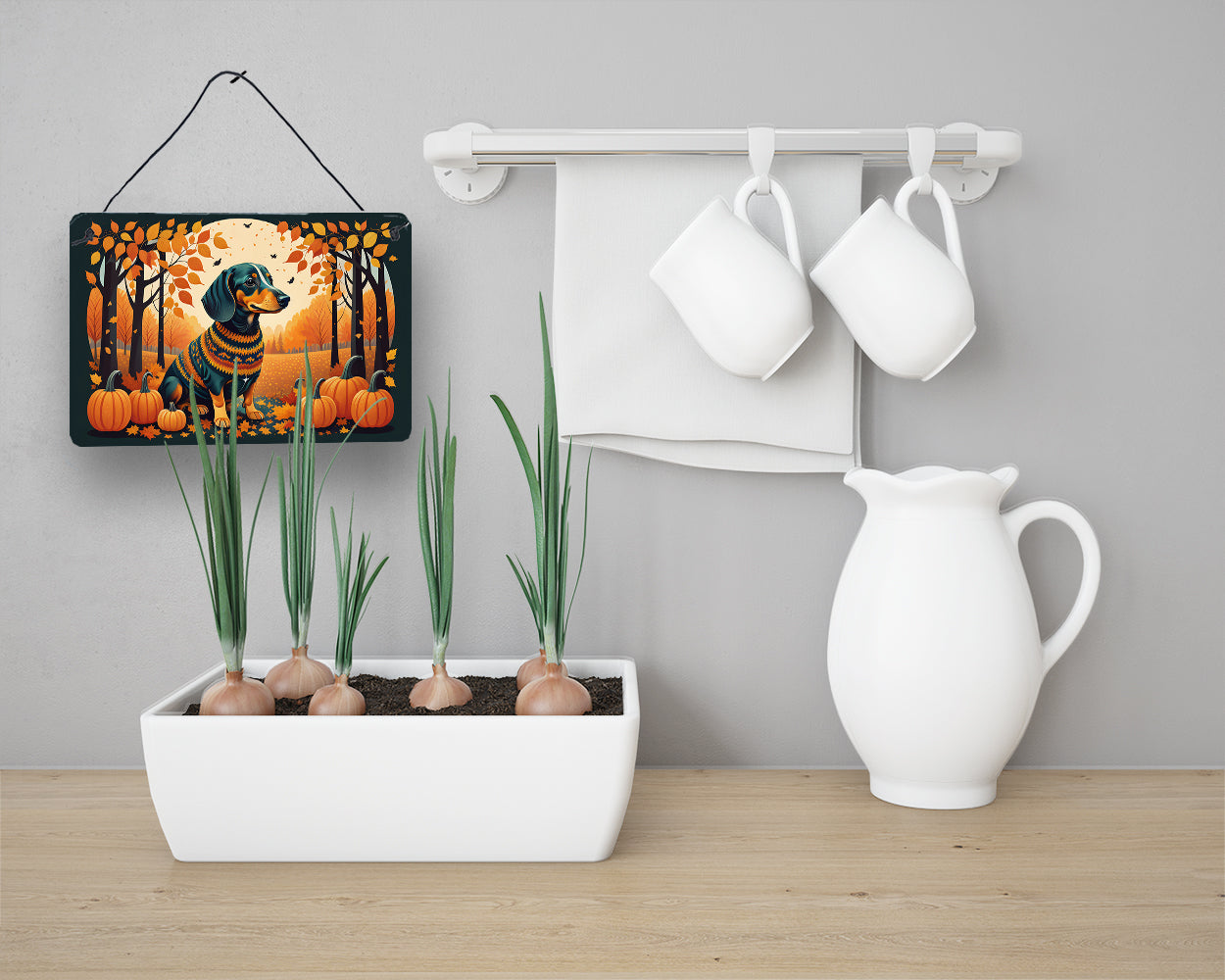 Dachshund Fall Wall or Door Hanging Prints