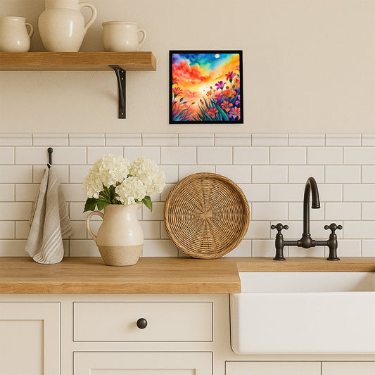 Alstroemerias in Color Framed Metal Print