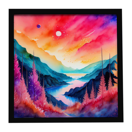 Astilbe in Color Framed Metal Print