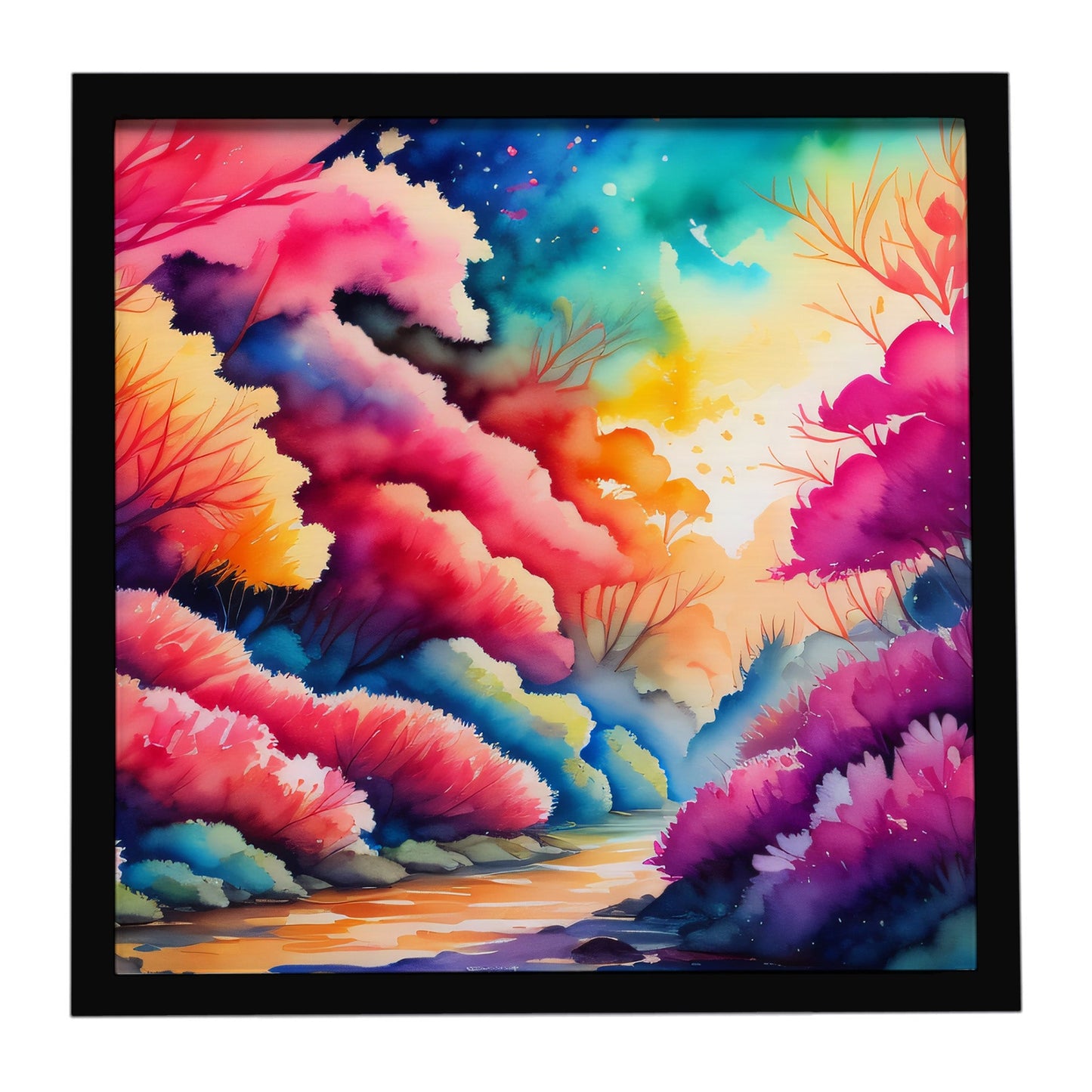 Azaleas in Color Framed Metal Print