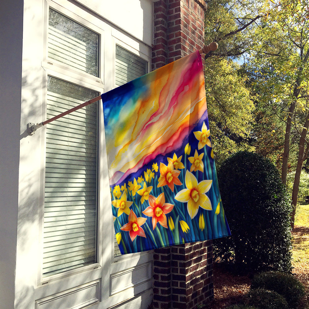 Daffodils in Color House Flag
