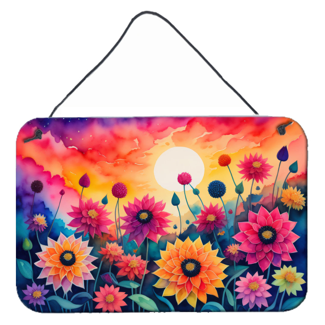 Dahlias in Color Wall or Door Hanging Prints