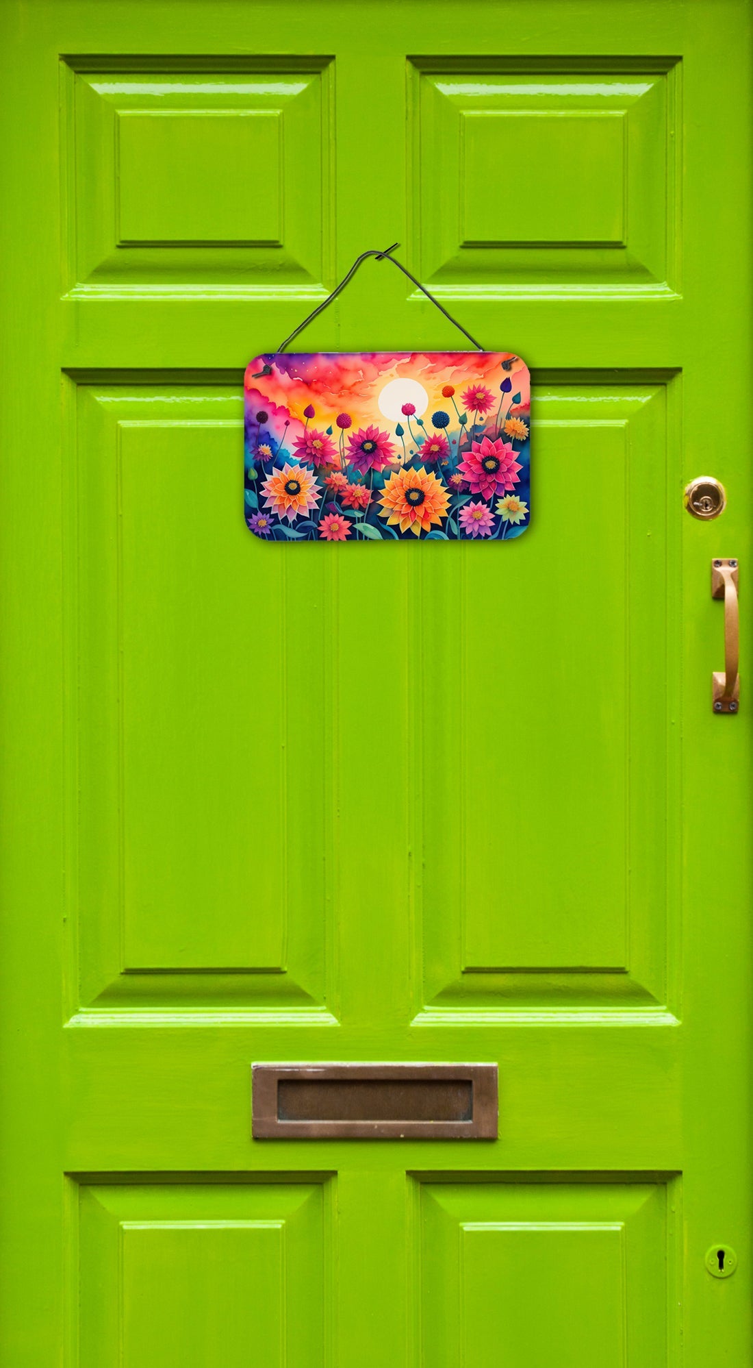 Dahlias in Color Wall or Door Hanging Prints