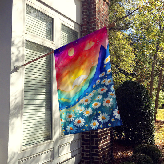 Daisies in Color House Flag