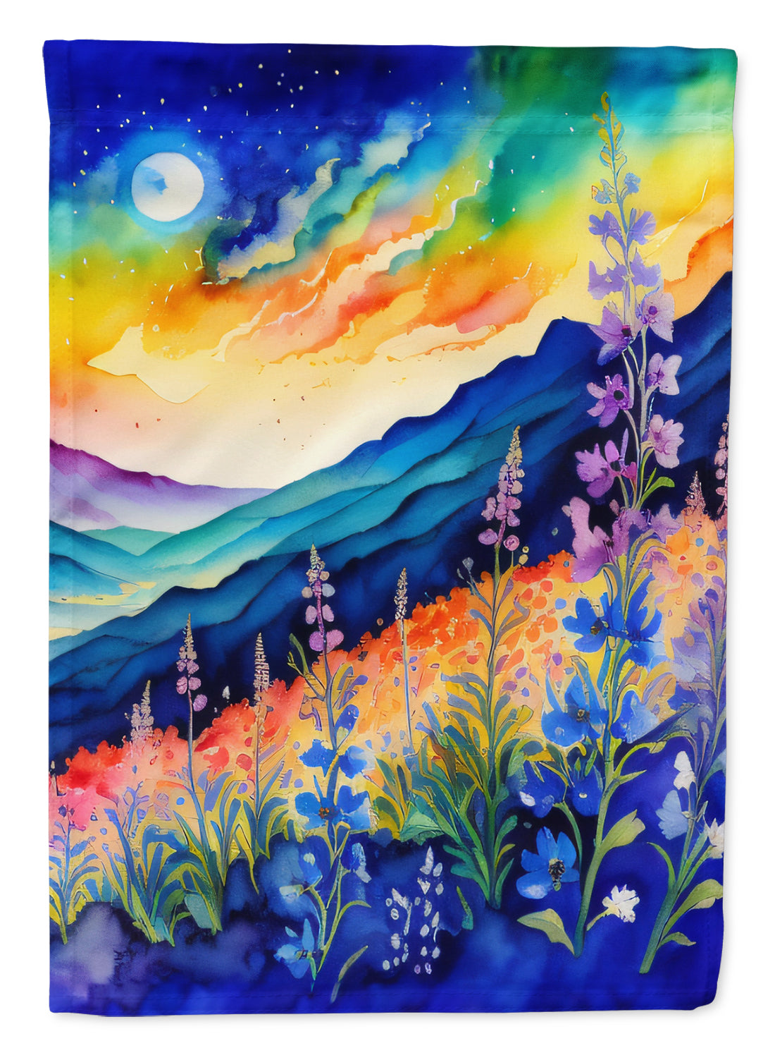 Delphinium in Color House Flag