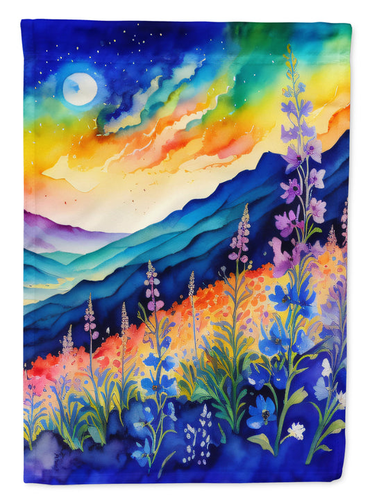 Delphinium in Color House Flag