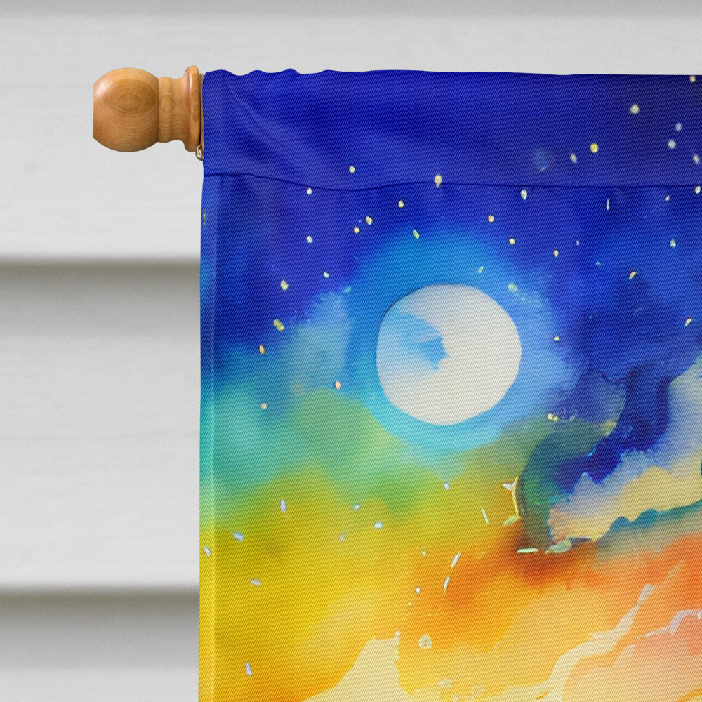 Delphinium in Color House Flag