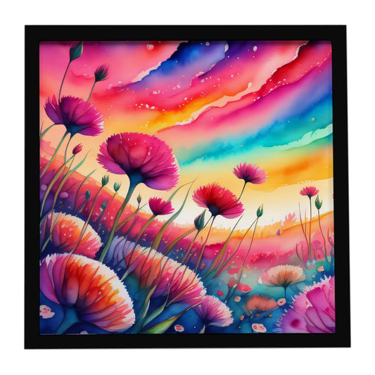 Dianthus in Color Framed Metal Print