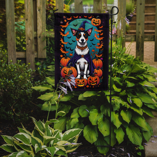 Jack Russell Terrier Witchy Halloween Garden Flag – Outdoor Decorative Garden Flag