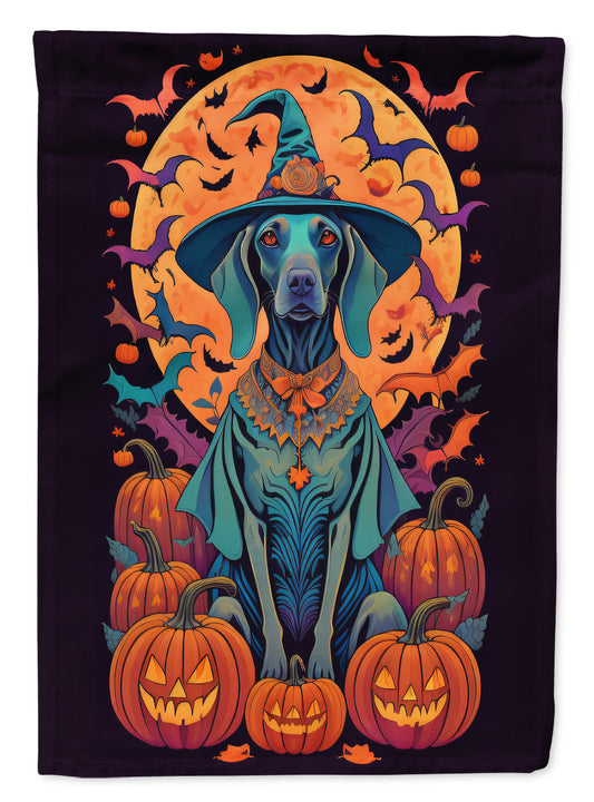 Weimaraner Witchy Halloween Garden Flag – Outdoor Decorative Garden Flag