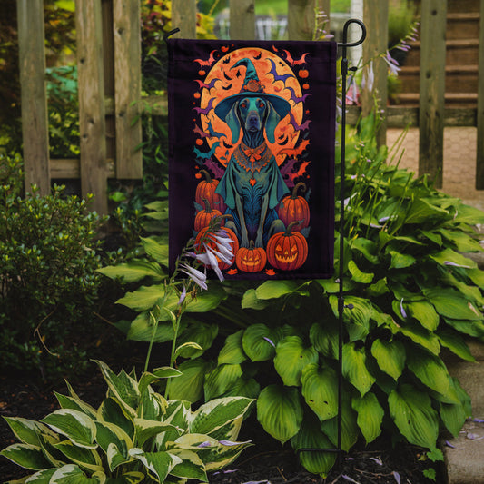 Weimaraner Witchy Halloween Garden Flag – Outdoor Decorative Garden Flag