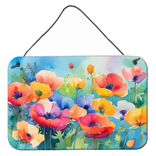 Anemones in Watercolor Wall or Door Hanging Prints