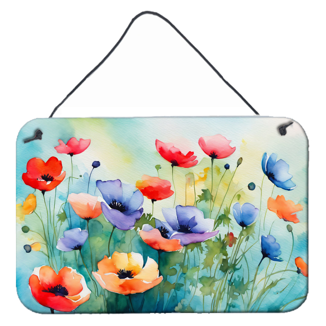 Anemones in Watercolor Wall or Door Hanging Prints