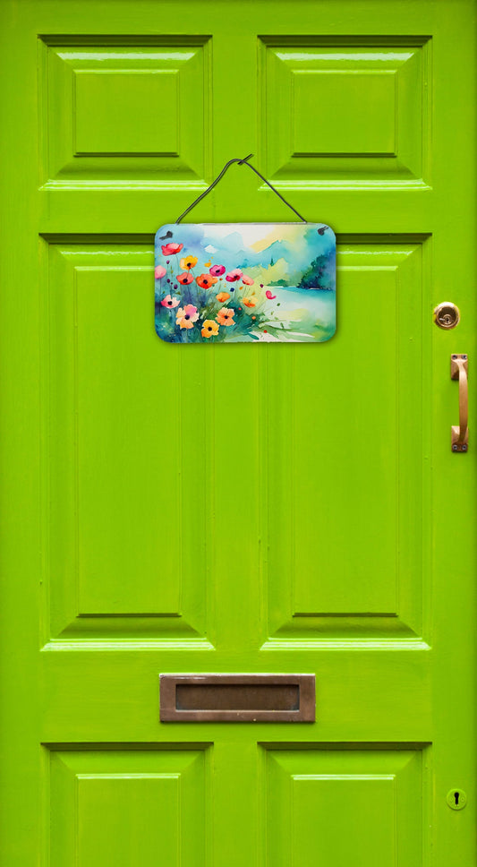 Anemones in Watercolor Wall or Door Hanging Prints