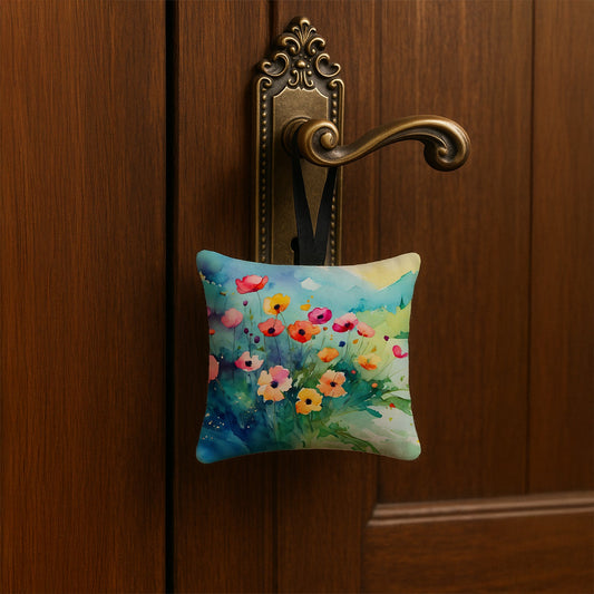 Anemones in Watercolor Hanging Square Fabric Ornament 3.5 × 3.5