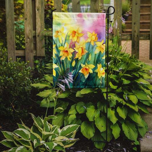 Daffodils in Watercolor Garden Flag – Outdoor Decorative Yard Flag