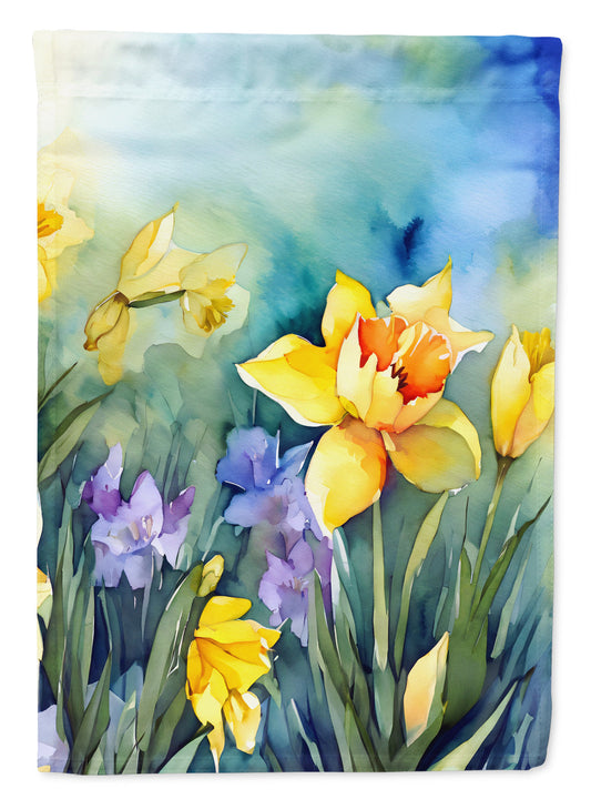 Daffodils in Watercolor Garden Flag – Outdoor Decorative Yard Flag