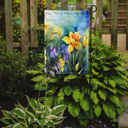 Daffodils in Watercolor Garden Flag – Outdoor Decorative Yard Flag