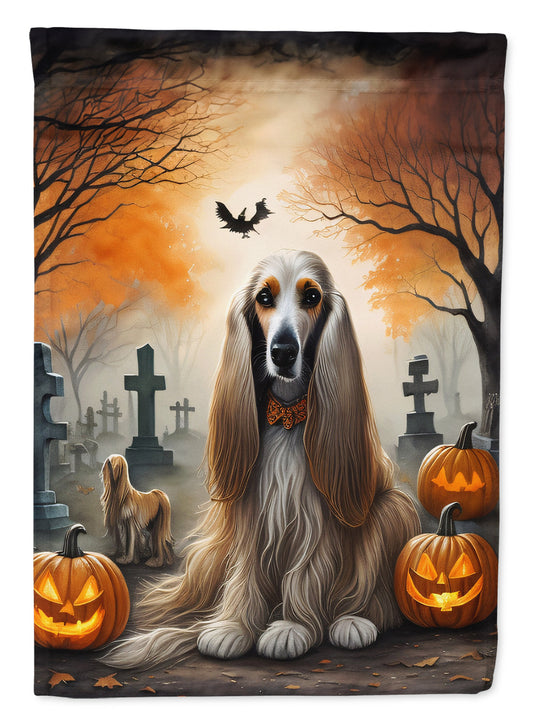 Afghan Hound Spooky Halloween Garden Flag – Outdoor Decorative Garden Flag