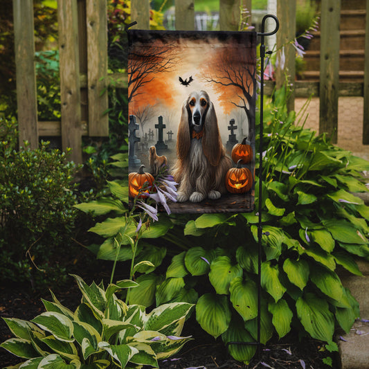 Afghan Hound Spooky Halloween Garden Flag – Outdoor Decorative Garden Flag