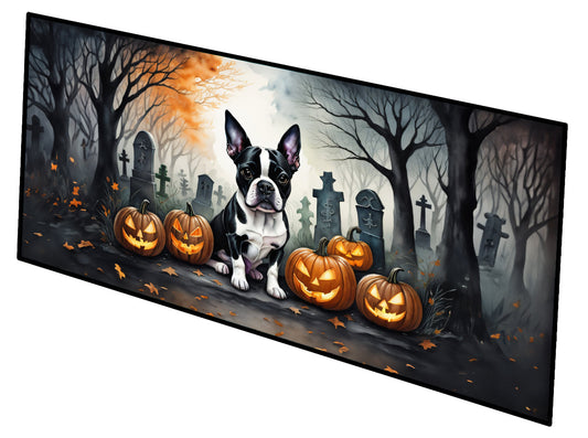 Boston Terrier Spooky Halloween Runner Mat 28x58