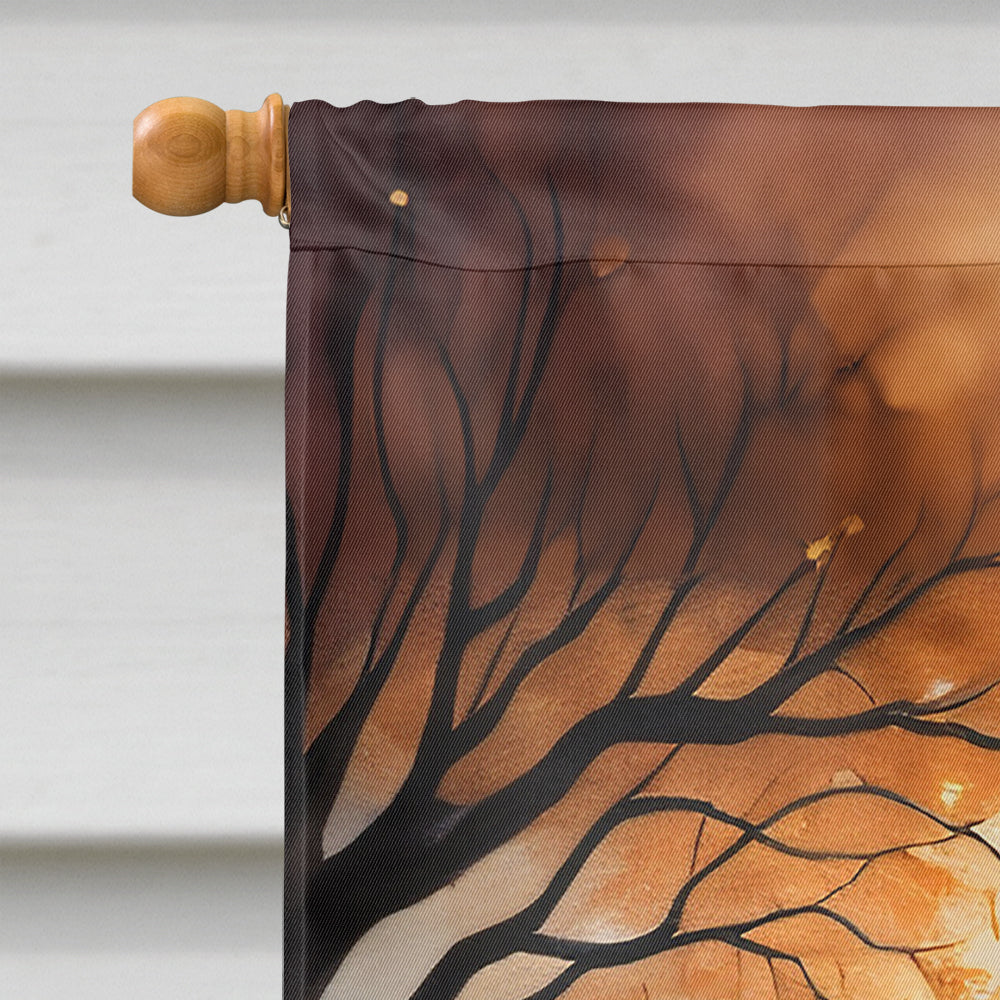 Golden Retriever Spooky Halloween House Flag