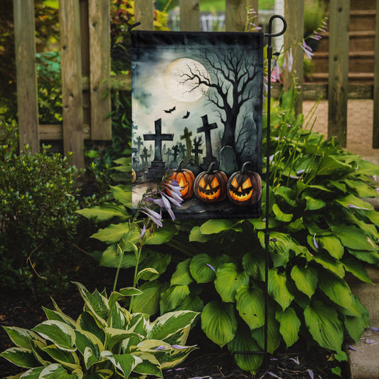 Graveyard Spooky Halloween Garden Flag – Outdoor Decorative Yard Flag