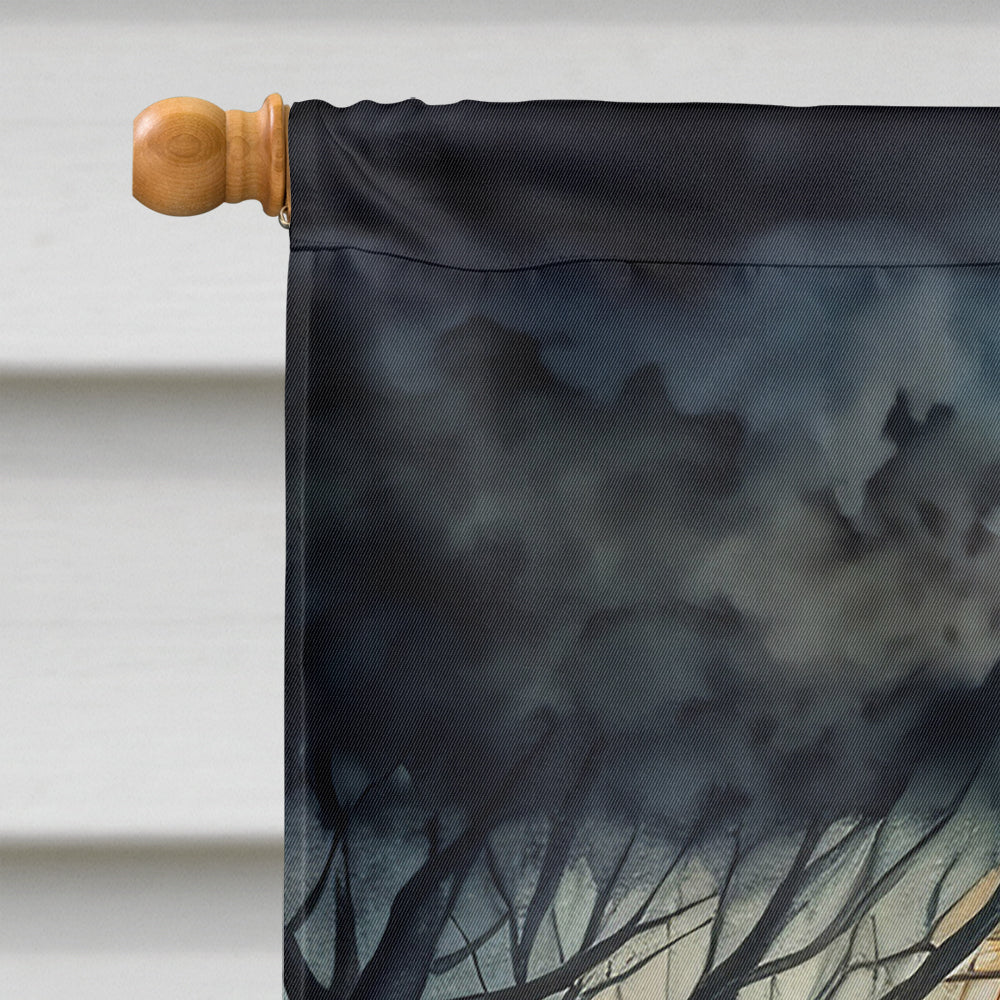 Trick or Treaters Spooky Halloween House Flag