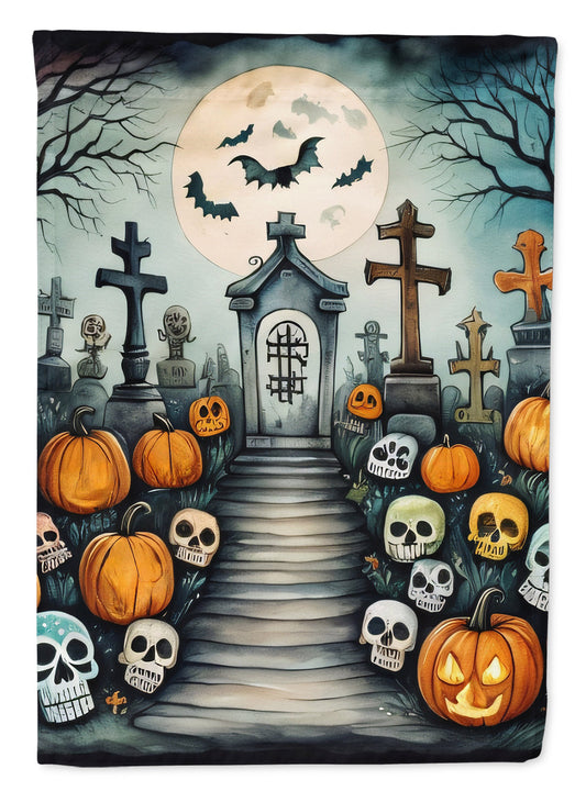Calaveras Sugar Skulls Spooky Halloween Garden Flag – Outdoor Decorative Yard Flag