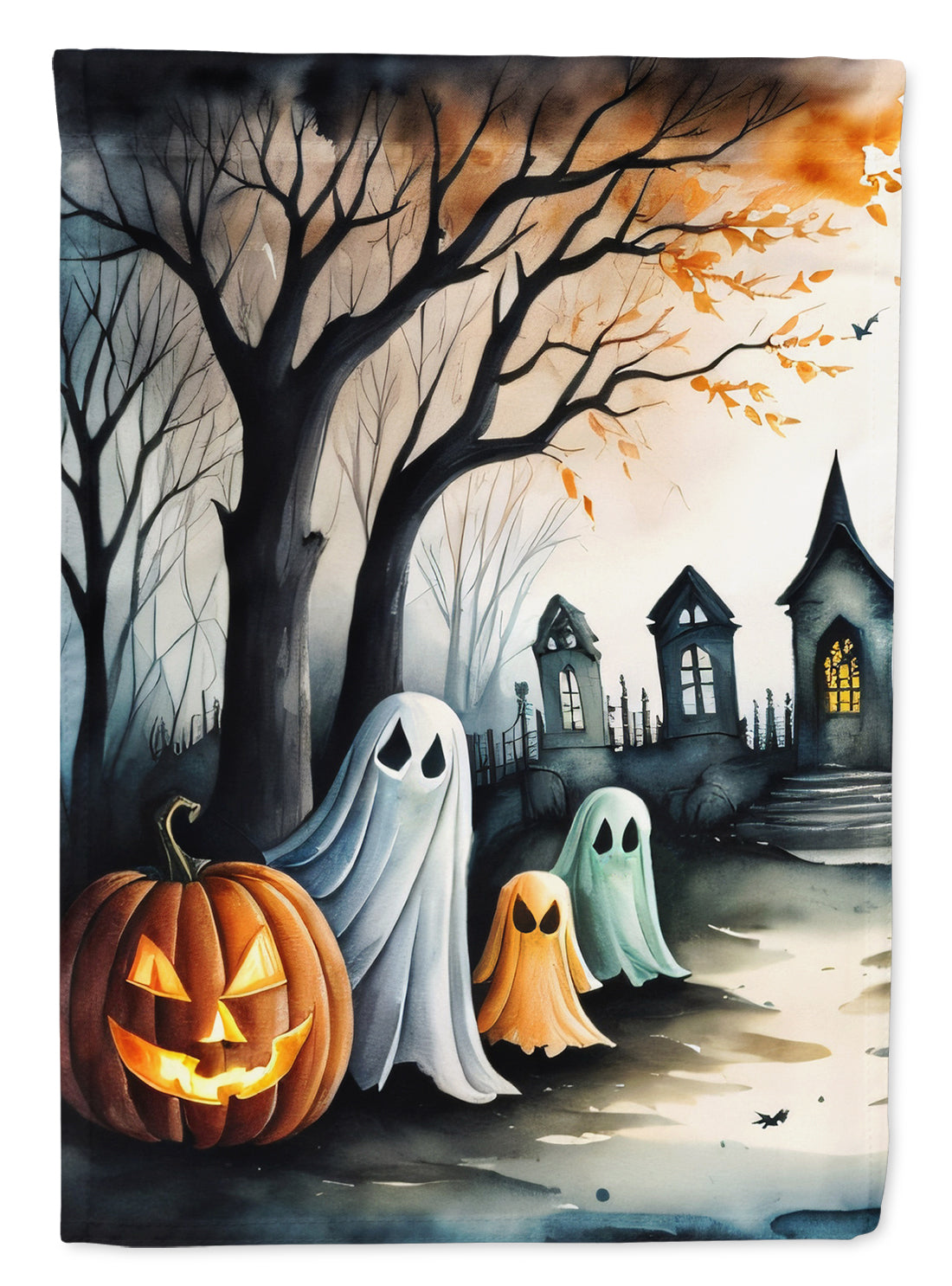 Ghosts Spooky Halloween Garden Flag – Outdoor Decorative Yard Flag