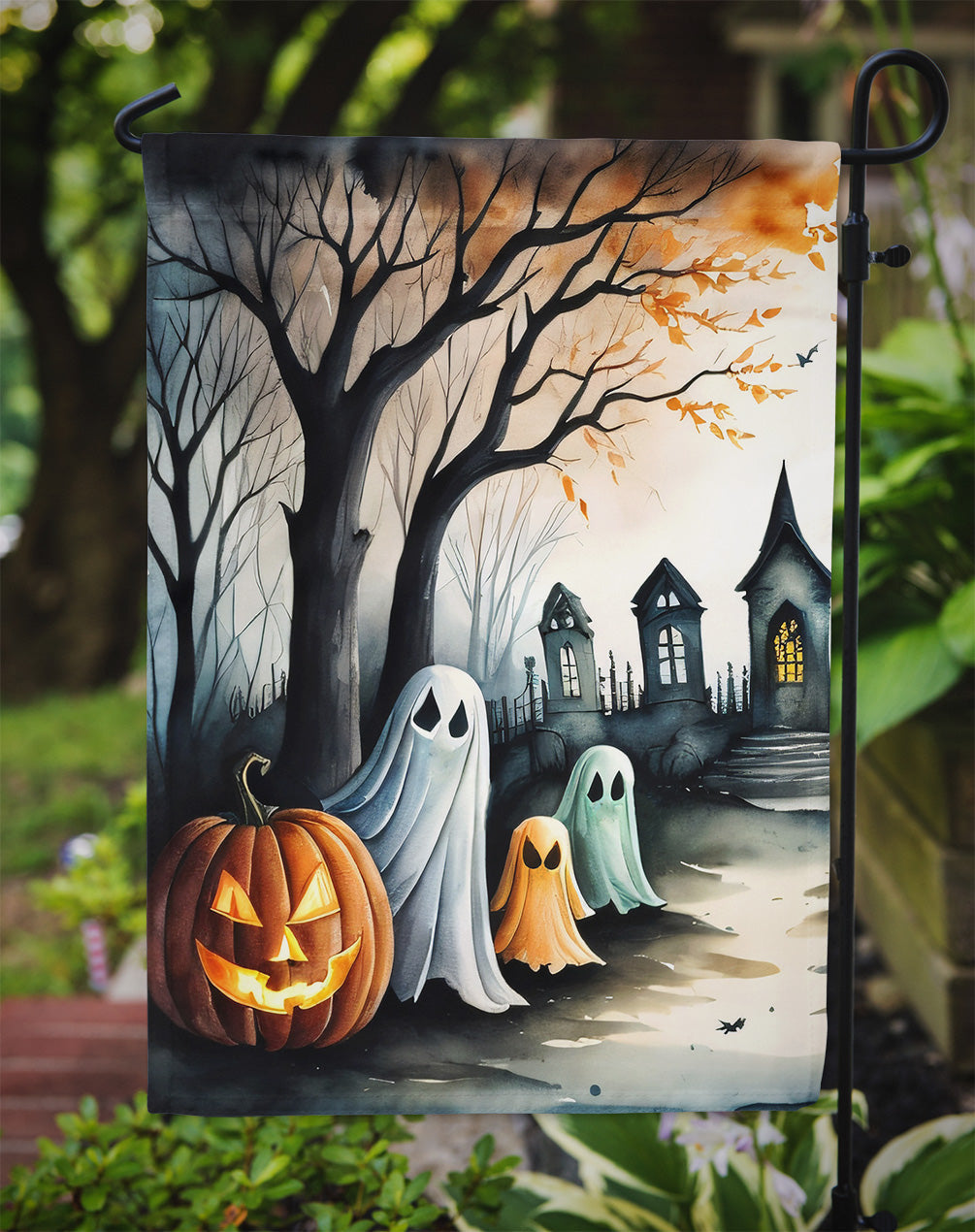 Ghosts Spooky Halloween Garden Flag – Outdoor Decorative Yard Flag