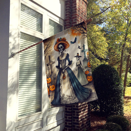 La Catrina Skeleton Spooky Halloween House Flag
