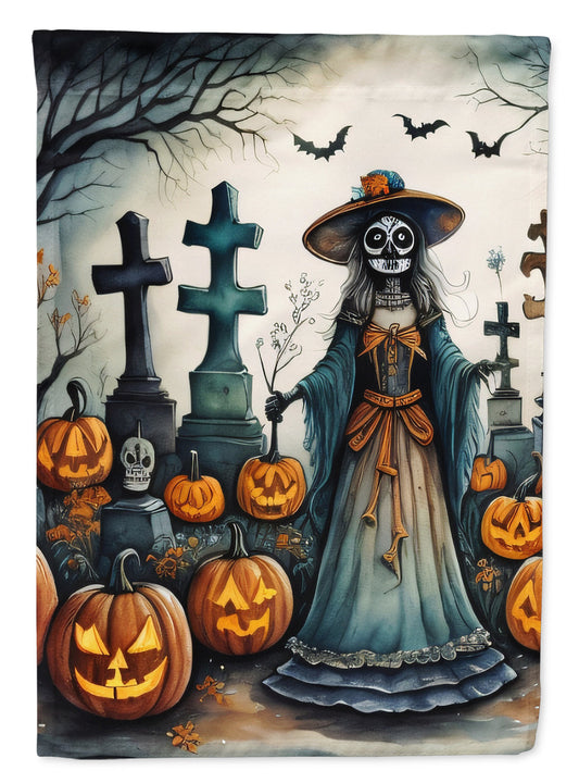 La Catrina Skeleton Spooky Halloween House Flag