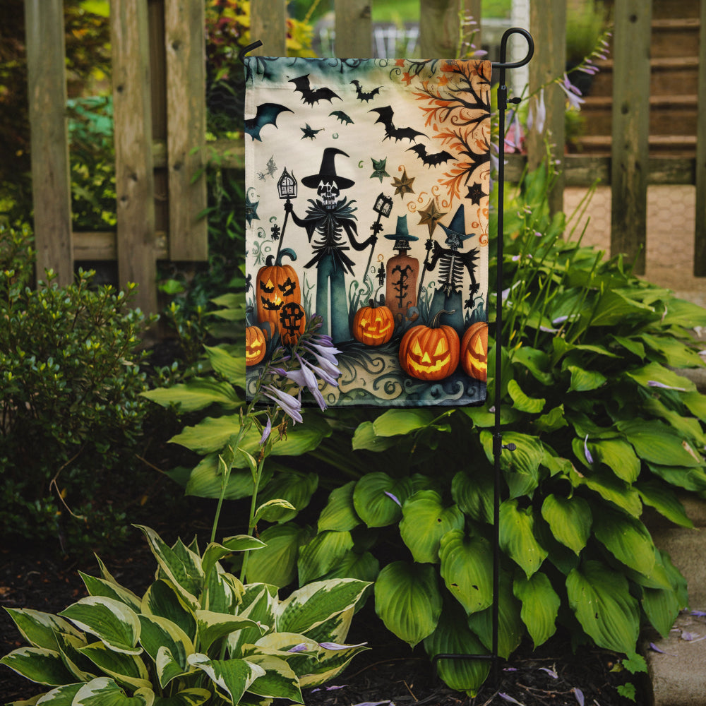 Papel Picado Skeletons Spooky Halloween Garden Flag – Outdoor Decorative Yard Flag