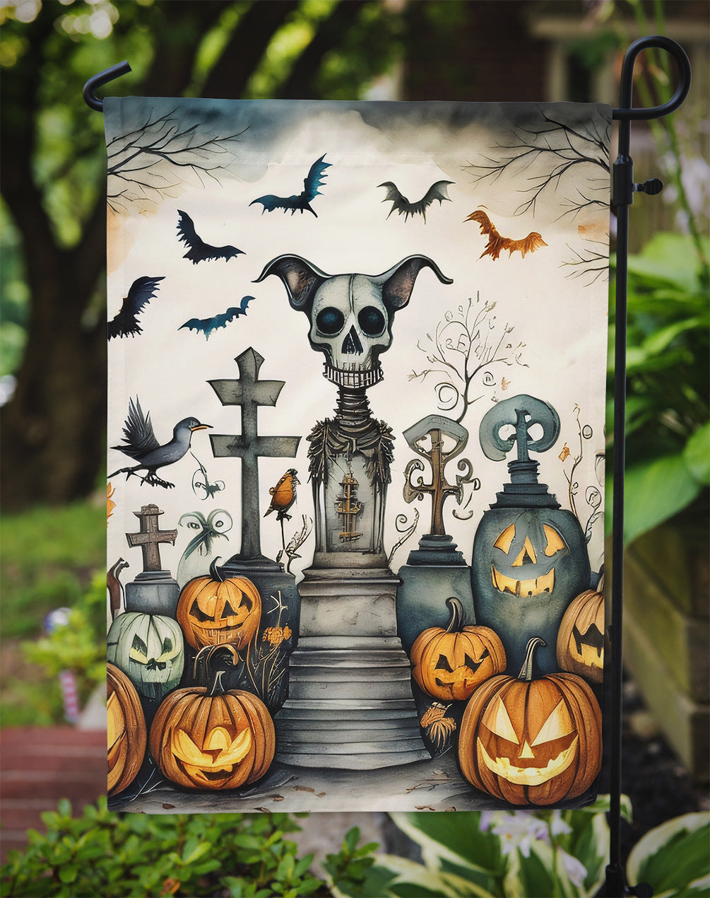 Pet Cemetery Spooky Halloween Garden Flag – Outdoor Decorative Yard Flag