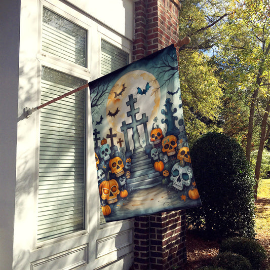 Calaveras Sugar Skulls Spooky Halloween House Flag