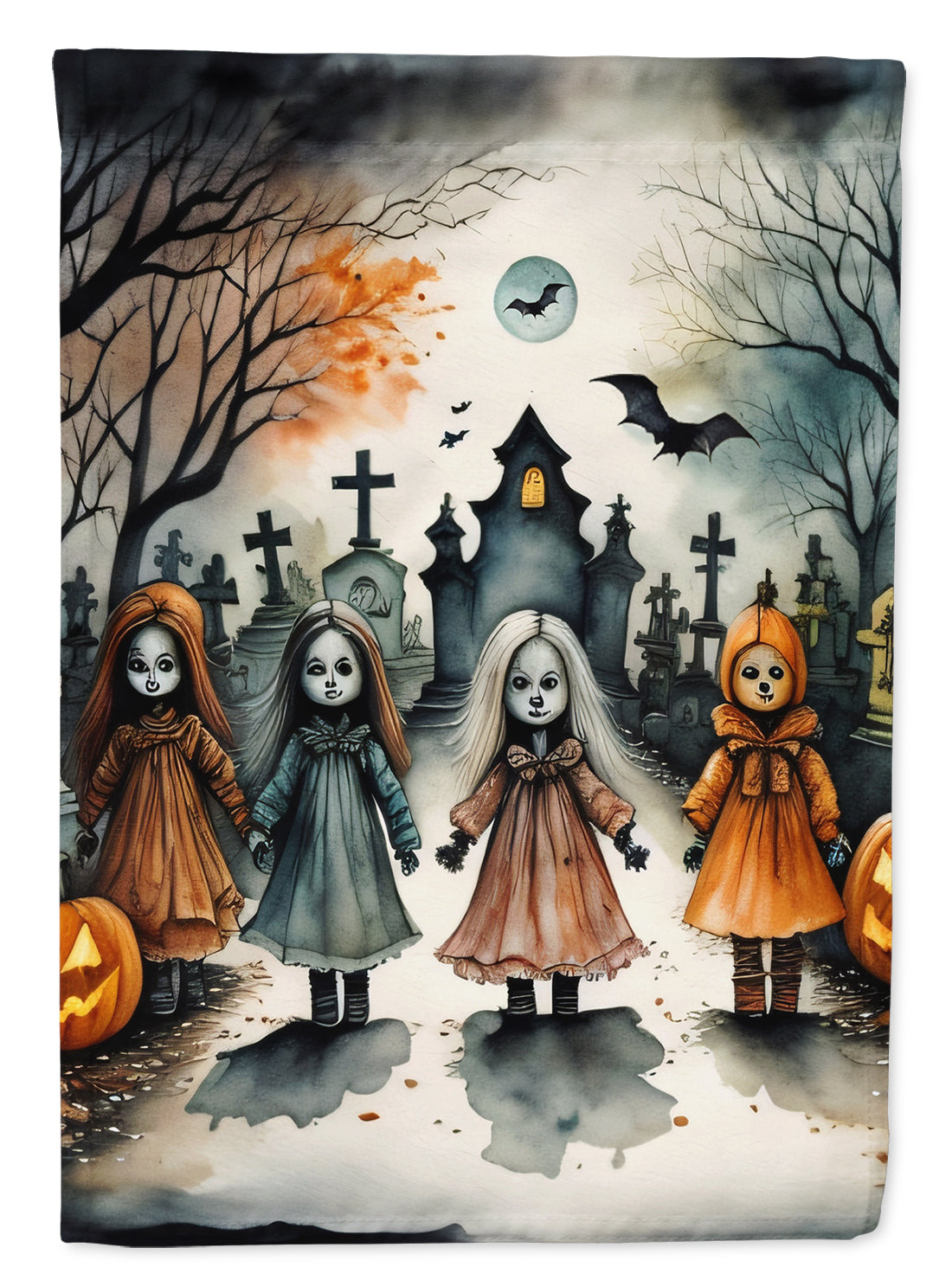 Creepy Dolls Spooky Halloween Garden Flag – Outdoor Decorative Yard Flag