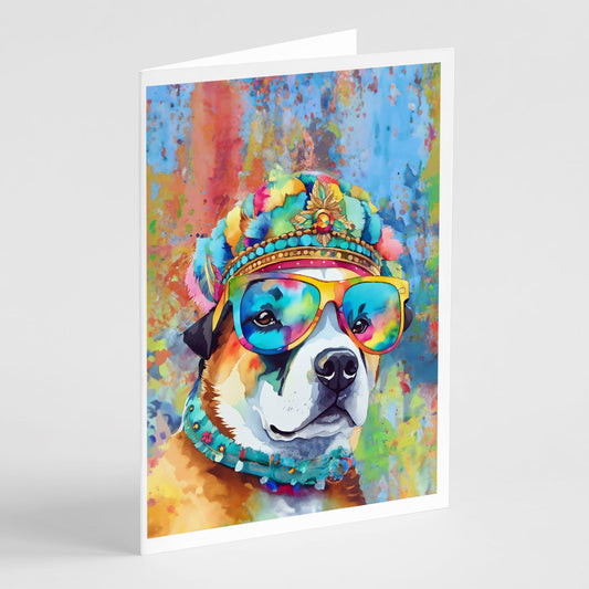 Akita Hippie Dawg Greeting Cards Pack of 8