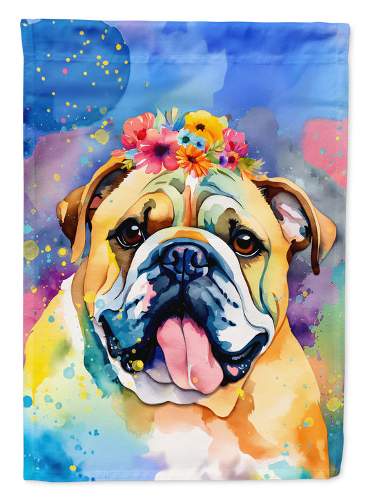 English Bulldog Hippie Dawg House Flag